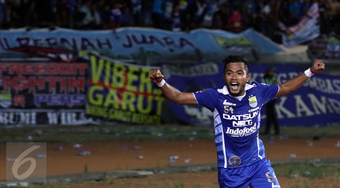 Penyerang Persib Bandung Zulham Zamrun (Liputan6.com / Helmi Fithriansyah)