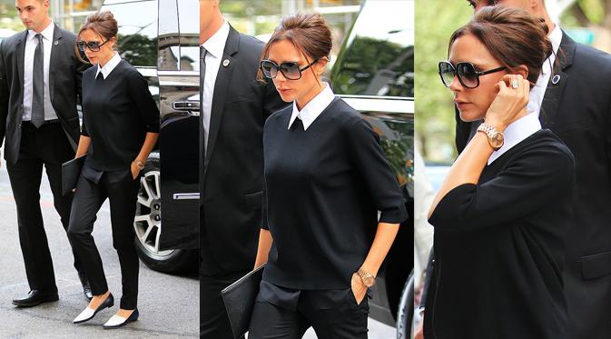 Victoria Beckham tampil sempurna di acara Social Good Summit usai insiden celana basah. (foto: dailymail.co.uk)