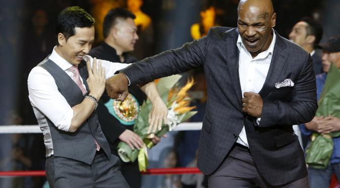 Mantan petinju Mike Tyson bakal tampil di Ip Man 3 bersama Donnie Yen. (xinhuanet.com)