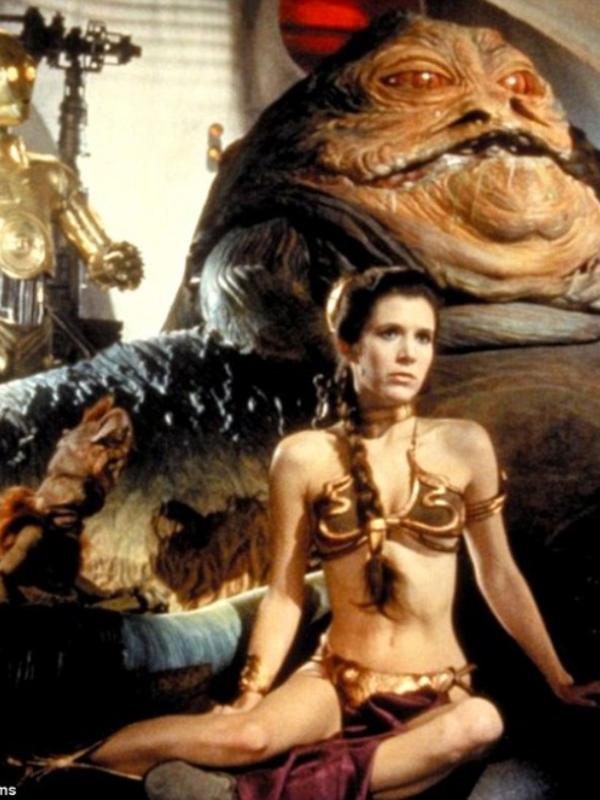 Princess Leia (Carrie Fisher) di film Star Wars. foto: daily mail