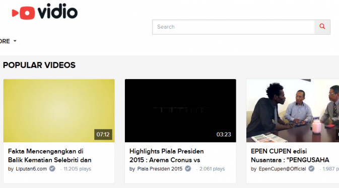 Vidio.com mulai dilirik untuk menggunggah segala jenis rekaman video. (Bintang.com)