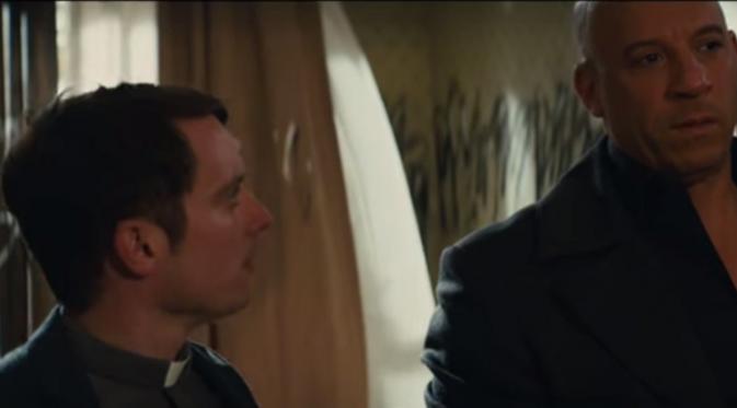 Elijah Wood dan Vin Diesel dalam trailer The Last Witch Hunter.