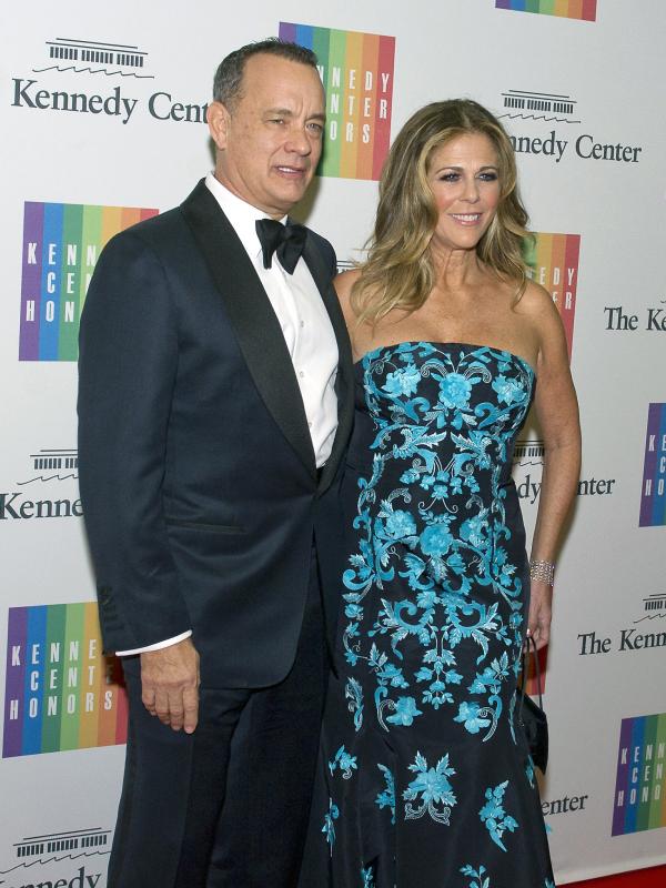 Tom Hanks dan istrinya, Rita Wilson. (Bintang/EPA)