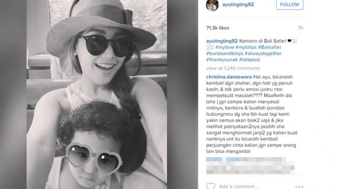 sumber foto: Instagram Ayu Ting Ting 