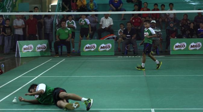 M Rizky taklukan Minjava Rido di laga final kategori tunggal SD Putra (Istimewa)