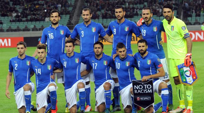Semifinal menjadi target minimal tim nasional Italia di Piala Eropa 2016 (AFP PHOTO / VANO SHLAMOV)