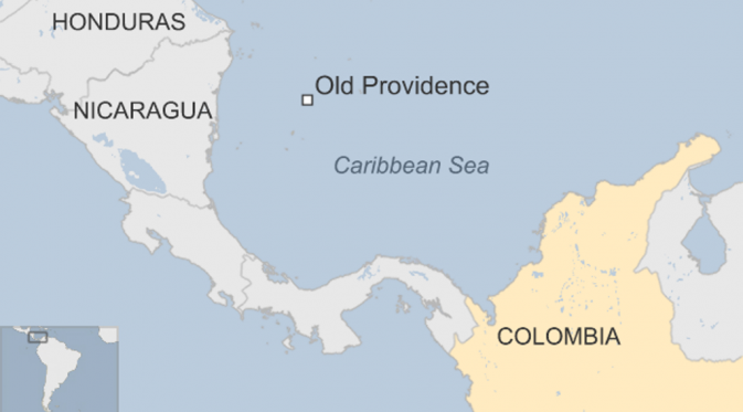 Misteri Menghilangnya Kaum Adam di Pulau Ini. Peta Old Providence (BBC)