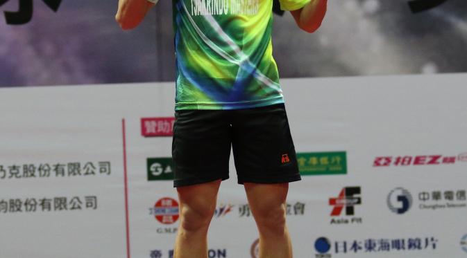 Tunggal putra Indonesia Sony Dwi Kuncoro juara Chinese Taipei Open Grand Prix 2015, Minggu (18/10/2015). (Liputan6.com/Humas PP PBSI)