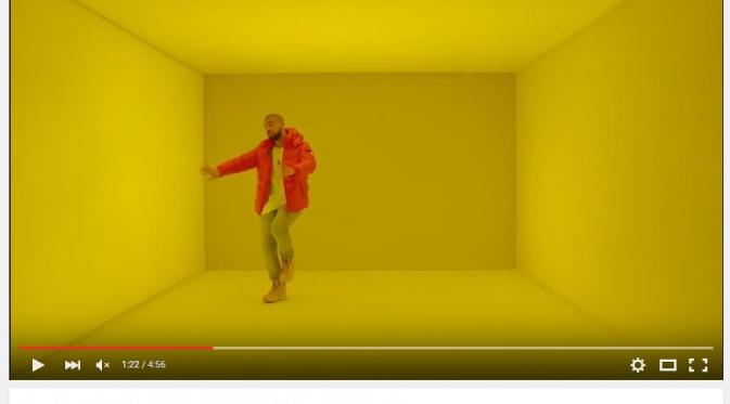 Goyang Drake mirip tari jaiipong di videoklip Hotline Bling. (dok. Youtube)
