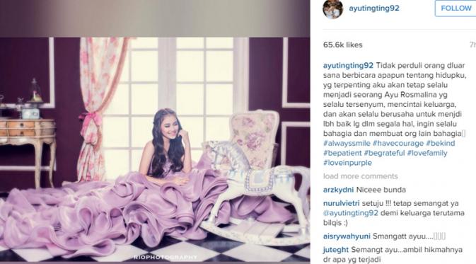 sumber foto: Instagram Ayu Ting Ting (Rio Photography)