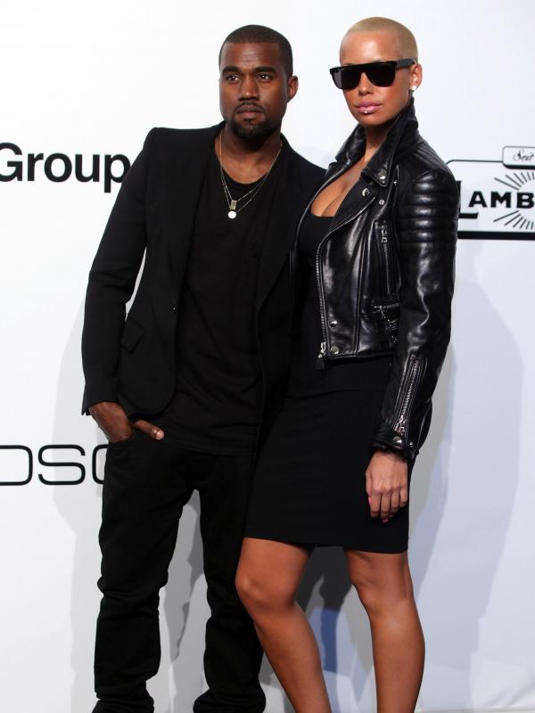 Kanye West dan Amber Rose (Bintang/EPA)