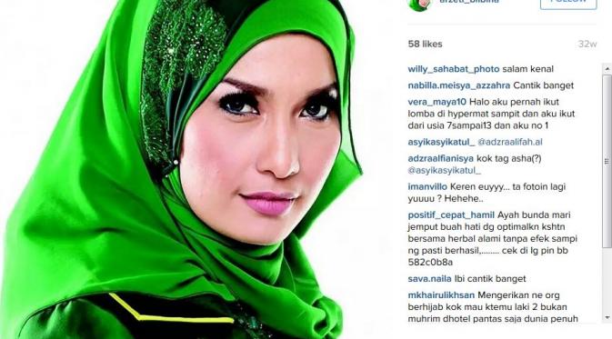 Gaya hijab Arzetti Bilbina Foto:instagram/arzeti_bilbin