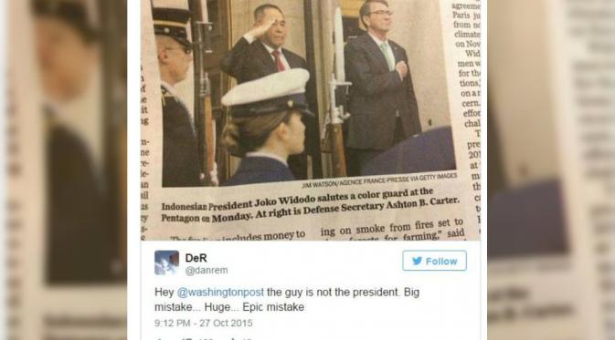 Salah Identifikasi Foto Jokowi, Washington Post Janji Koreksi (Twitter)