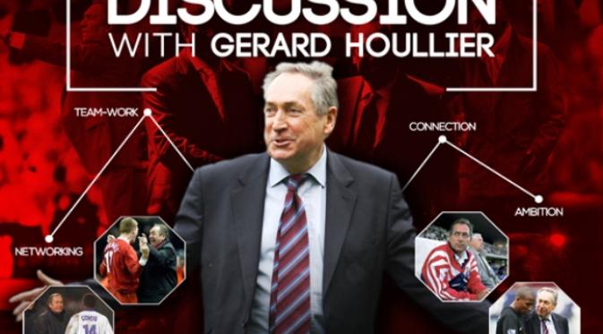 Para penggemar sepak bola berkesempatan bertemu dan berdiskusi dengan mantan pelatih Liverpool, Gerrad Houiller, dalam acara bertajuk  