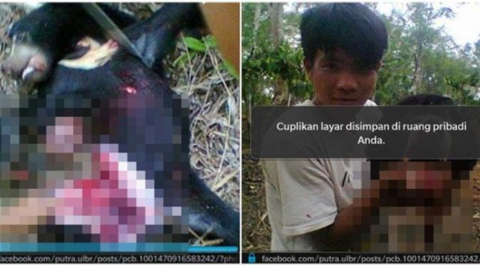 Pemuda sakit jiwa unggah foto dirinya memutilasi satwa liar | Via: kaskus.co.id