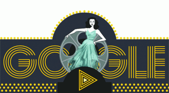Google doodle yang didedikasikan untuk Hedy Lamarr (Google)