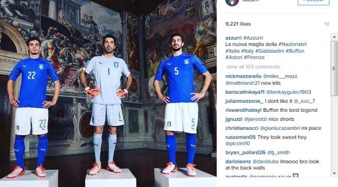 Jersey terbaru timnas Italia