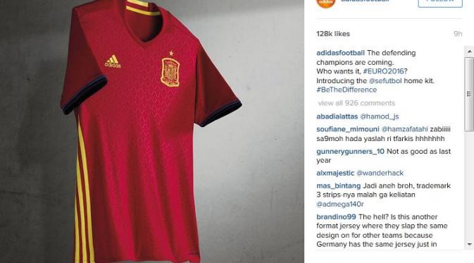 jersey terbaru timnas Spanyol