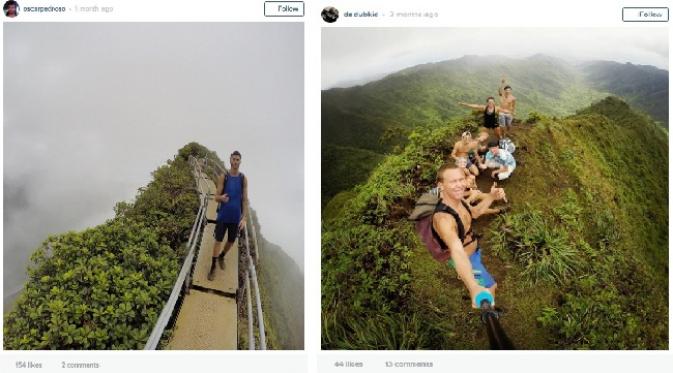 Instagram orang yang datang ke Stairway to Heaven (sumber. Huffington Post)