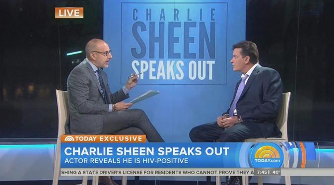 Charlie Sheen saat mengaku terjangkit HIV kepada publik. (foto: nydailynews)