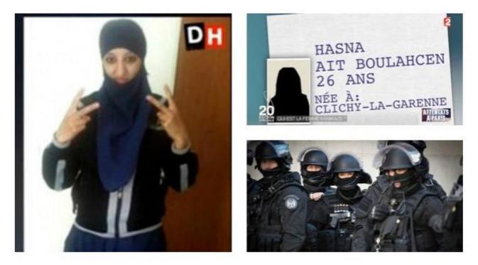 Hasna Ait Boulahcen meledakkan diri di tengah penggerebekan di  Saint-Denis (Ouest France)