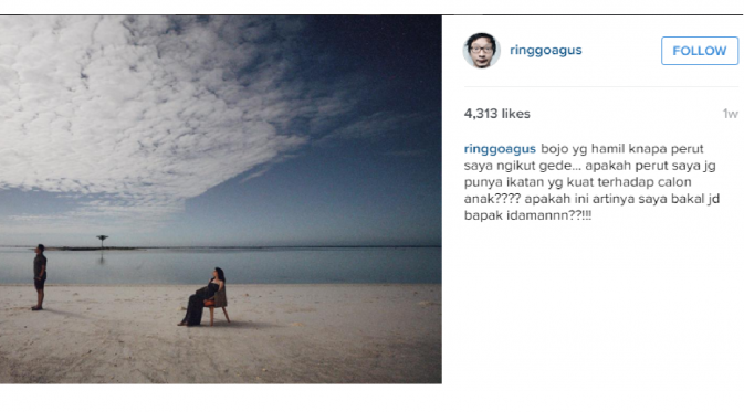 Ringgo Agus Rahman percaya diri sebagai sosok ayah idaman [foto: instagram/ringgoagus]