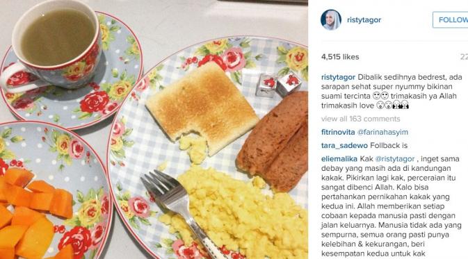 Foto makanan buatan Stuart Collin untuk Risty Tagor (Instagram/@ristytagor)