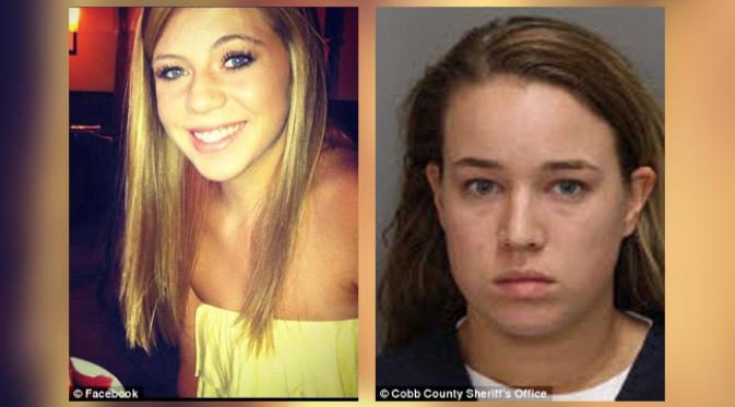Olivia (kanan) menjadi pelaku pembunuhan sepupunya sendiri, Abbey (kiri). (foto: Daily Mail)