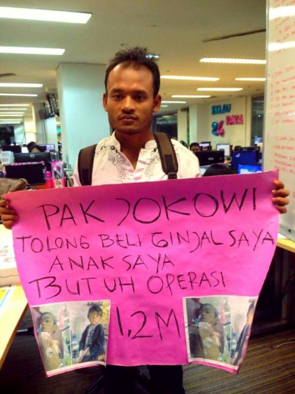 Bingung mencari uang untuk biaya berobat, akhirnya Susanto memilih untuk menjual ginjalnya ke Jokowi.
