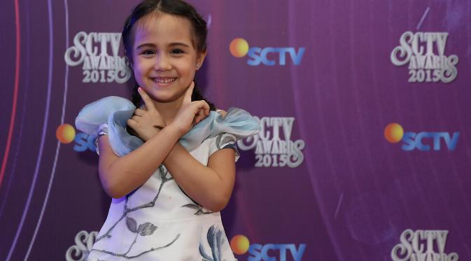 Nicole Elizabeth Rossi, gadis cilik yang memerankan serial Elif versi Indonesia. (Foto: Liputan6.com / Herman Zakharia)