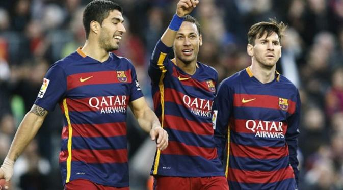 Lionel Messi, Neymar, dan Luis Suarez  (Reuters)