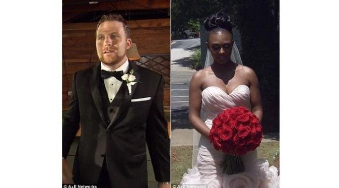 David Northon, 29 dan Vanessa Nelson, 27 dari Atlanta  memutuskan langsung menikah saat dipertemukan lewat sebuah reality show. (sumber. Dailyumail.co.uk)