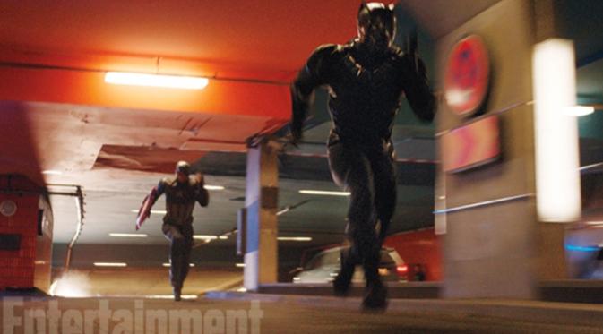 Superhero Black Panther di Captain America: Civil War. (Entertainment Weekly)