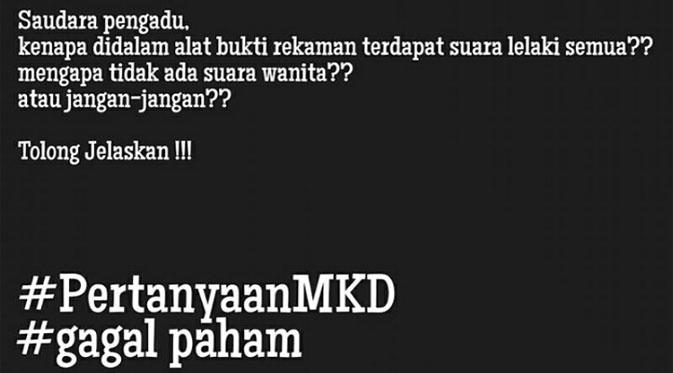 Ungkapan netizen soal sidang MKD 'Papa Minta Saham' Bikin Ngakak! | Via: facebook.com