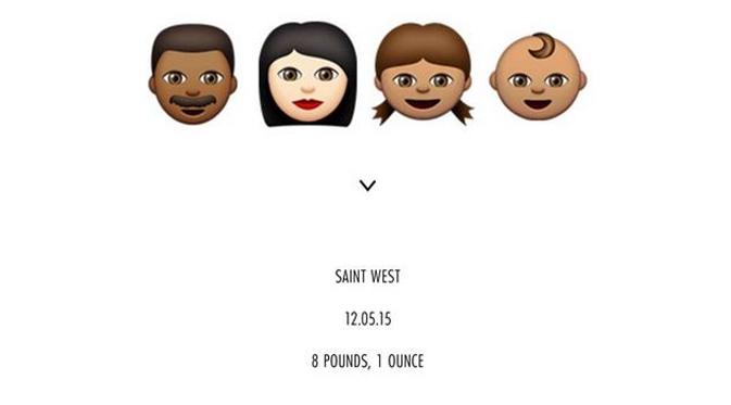 Kim Kardashian mengumumkan nama anak keduanya, Saint West. (foto: mirror.co.uk)
