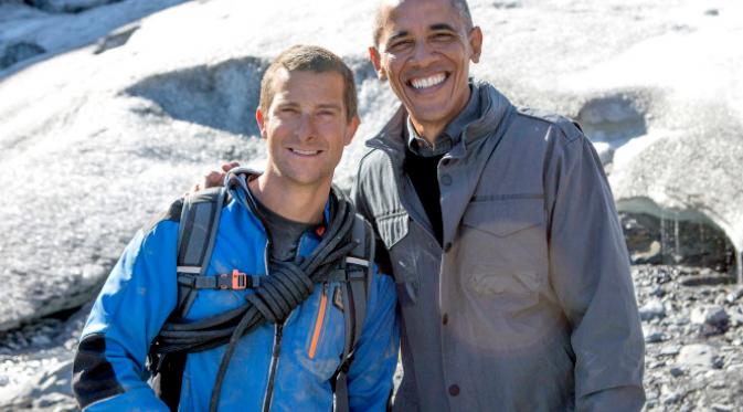 Barack Obama di Running Wild with Bear Grylls. Foto: New York Post