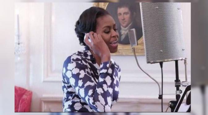 Michelle Obama nge-rap di Gedung Putih. (Time)