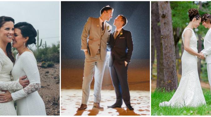 Tahun 2015 pernikahan sejenis kaum LGBT makin agresif dan berani. Berikut ini beberapa foto yang paling menyita perhatian publik. 