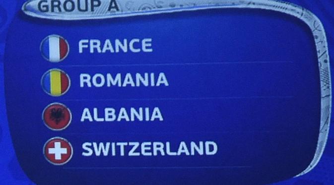 Grup A Piala Eropa diisi Prancis, Rumania, Albania, dan Swiss. (AFP/Lionel Bonaventure)