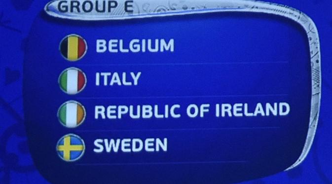 Grup E: Belgia, Italia, Irlandia, dan Swedia (AFP/Lionel Bonaventure).