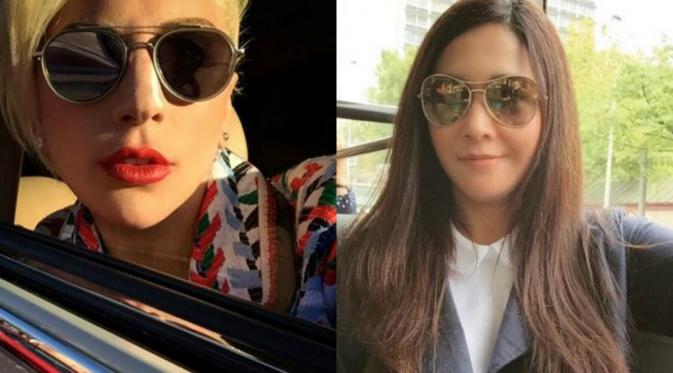 Pilihan bridge sunglasses Maia dan Lady Gaga