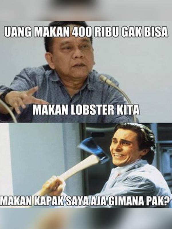 Meme Sindiran untuk Anggota DPRD DKI Jakarta yang Ogah ke Warteg | via: Facebook