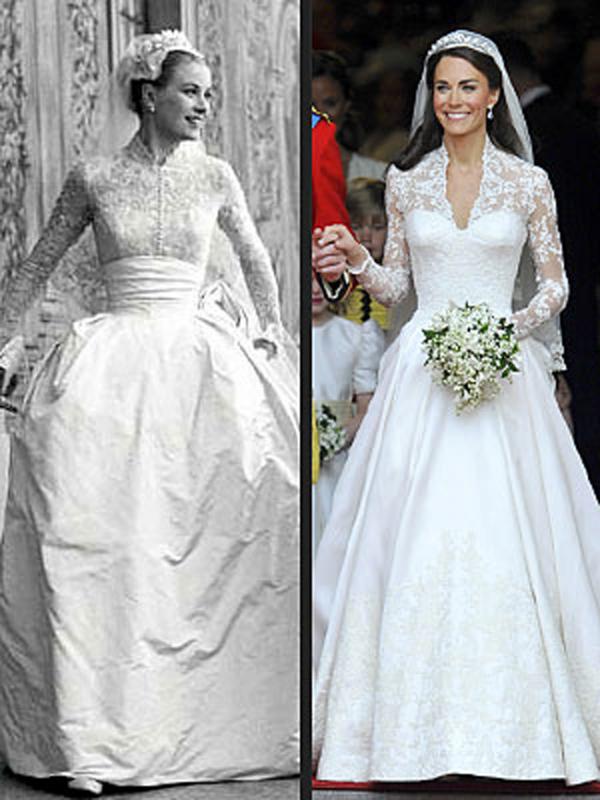 Gaun pernikahan Nabila Syakieb mirip dengan gaun pernikahan Kate Middleton