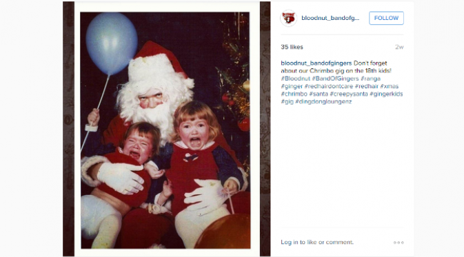 Sinterklas yang ditakuti anak-anak. (foto: Instagram/bloodnut_bandofgingers)