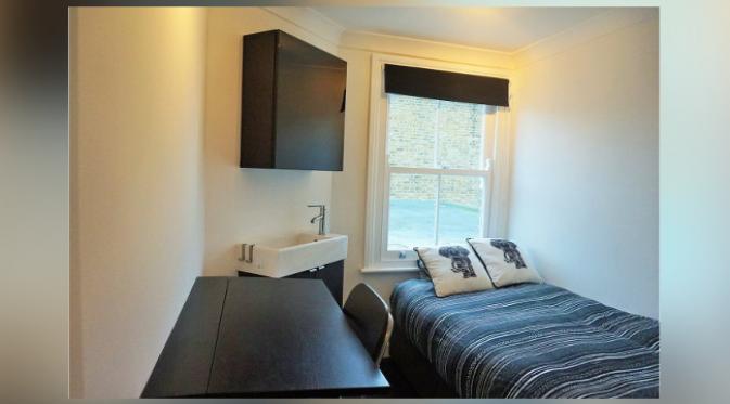 Kamar 'mungil' yang melengkapi 'apartemen termurah'. (foto: Metro.co.uk)