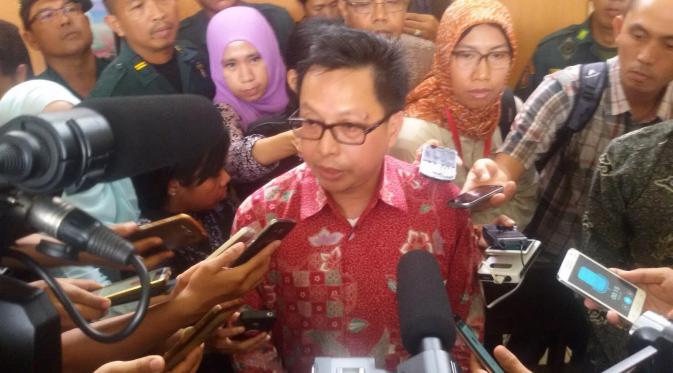 Dirjen Penegakan Hukum KLHK Rasio Ridho Sani usai sidang kasus kebakaran lahan dan hutan di PN Palembang, Sumatera Selatan, Rabu (30/12/2015).