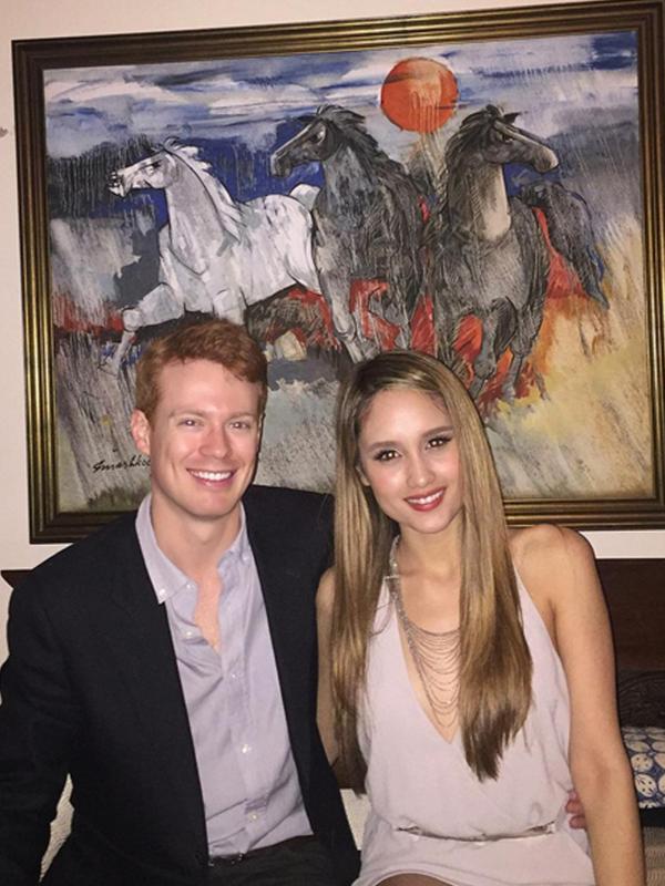 Cinta Laura bersama bersama pacar barunya, Hunter Treacy. (foto: instagram.com/claurakhiel)