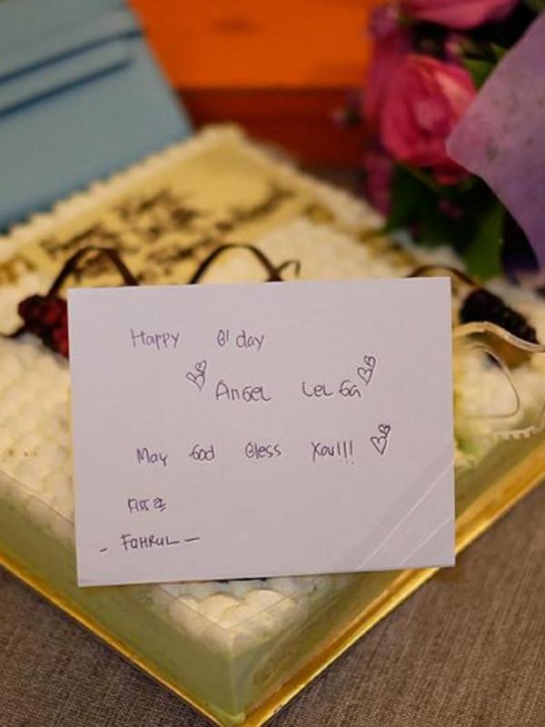 Kue ulang tahun Angel Lelga yang dikirim Fahrul Sudiana (Instagram/@angellega)