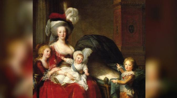Lukisan Marie Antoinette bersama 3 anaknya 