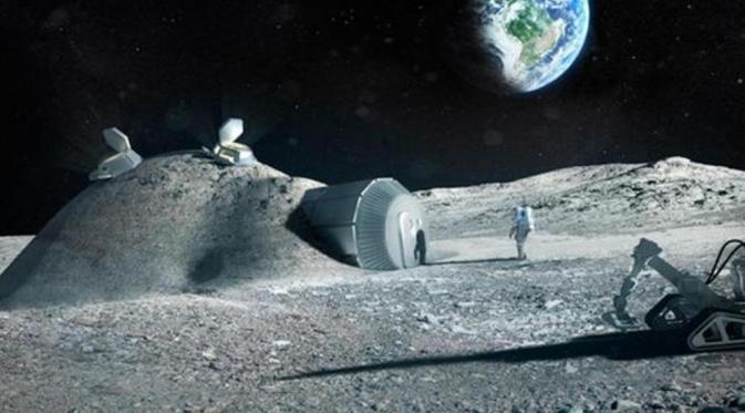 'Moon Village', pangkalan manusia di Bulan ditargetkan pada 2030 (Credit: ESA/Foster + Partners)